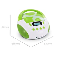Player CD-MP3 portabil Metronic Gulli 477108 cu port USB - Verde, Radio Stereo 7