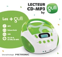 Player CD-MP3 portabil Metronic Gulli 477108 cu port USB - Verde, Radio Stereo 8