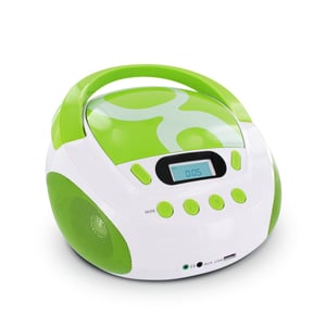 Metronic Gulli 477108 Prenosný CD-MP3 prehrávač s USB portom - Zelený, Stereo rádio
