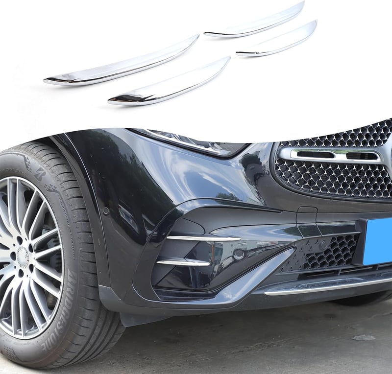 METYOUCAR ABS Chrome Ködlámpa Burkolat GLC 2023 2024 Ezüst