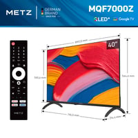40-palcový (100 cm) QLED Smart TV Metz FHD MQF7000Z, Google TV, HDR10, Dolby Audio, DVB-T/T2/C/S/S2, Bluetooth 5.1, filter modrého svetla EyeCare 3
