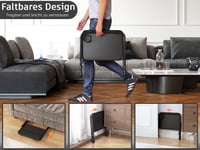MEUBLE COSY Skladací stolík na notebook, výškovo nastaviteľný bočný stolík, so sklápacou doskou, bez nutnosti montáže, k pohovke a posteli, čierny 8