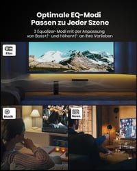 MEVOSTO 2.1CH soundbar mélynyomóval - fekete 7