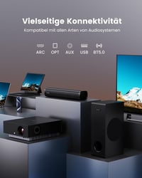 MEVOSTO 2.1CH soundbar mélynyomóval - fekete 6