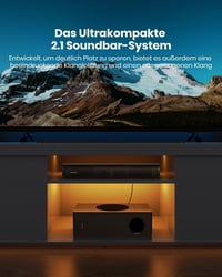 MEVOSTO 2.1CH soundbar mélynyomóval - fekete 3
