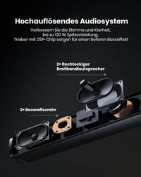 MEVOSTO 2.1CH soundbar mélynyomóval - fekete 5