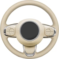 MEWANT BÉZS Fiat 500 500C kormányvédő mikroszálas műbőr, kézi varrással, kormányszegély huzat autóhoz 1