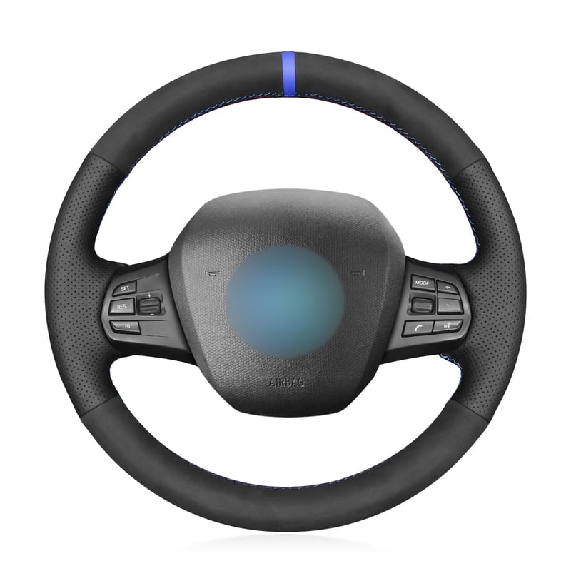 MEWANT ručne šitý poťah na volant z pravej kože a semišu pre BMW i3 (2013-2022)