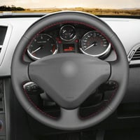 MEWANT fekete kormányvédő piros varrással Peugeot 206 207 207CC 207SW Citroen Berlingo Jumpy Scudo Expert Partner Tepee számára 3