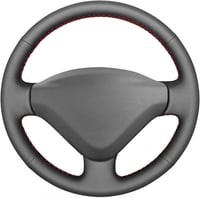 MEWANT fekete kormányvédő piros varrással Peugeot 206 207 207CC 207SW Citroen Berlingo Jumpy Scudo Expert Partner Tepee számára 1