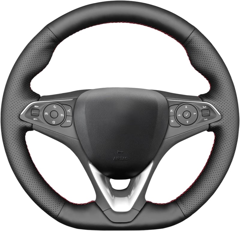 MEWANT Kézzel Varrott Mikroszálas Bőr Kormányhuzat Vauxhall Astra K/Corsa F/E/Combo E/Grandland X/Insignia/Mokka