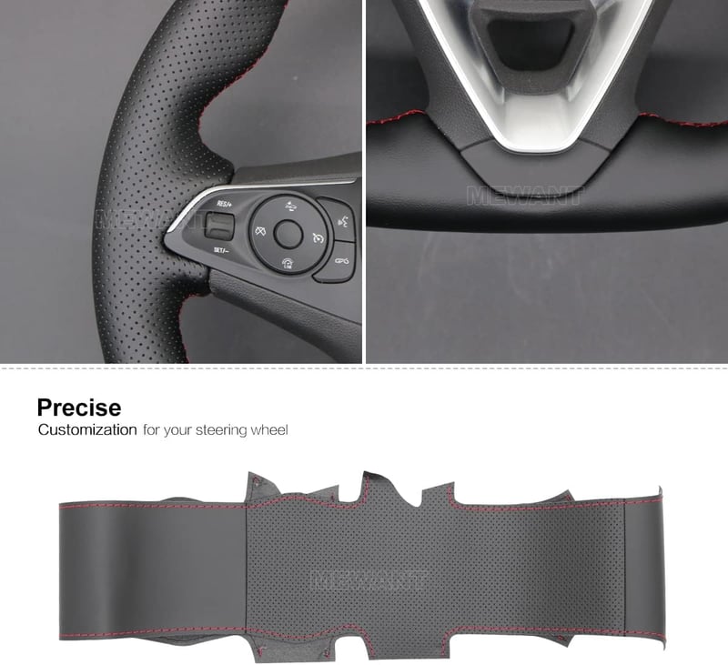 MEWANT Kézzel Varrott Mikroszálas Bőr Kormányhuzat Vauxhall Astra K/Corsa F/E/Combo E/Grandland X/Insignia/Mokka