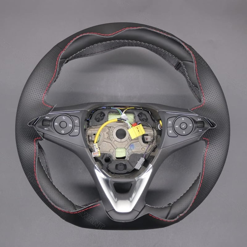 MEWANT Kézzel Varrott Mikroszálas Bőr Kormányhuzat Vauxhall Astra K/Corsa F/E/Combo E/Grandland X/Insignia/Mokka