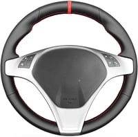 MEWANT Kormányvédő mikroszálas bőr, kézi varrással, fekete piros díszítéssel Alfa Romeo Giulietta 2010-2014 MiTo 2008-2015 1