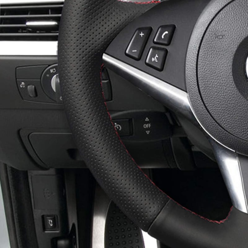 MEWANT Valódi Bőr Kormányhuzat M5 E60 E61 M6 E63 E64 BMW-hez