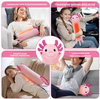 Pernă electrică de încălzire MewMix Axolotl cu funcție USB pentru gât, spate, umeri, abdomen și perioadă menstruală 4