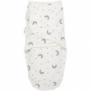 Sac de înfășat pentru bebeluși Meyco Baby, 4-6 luni - 100% bumbac - Certificat Oeko-Tex - Respirabil - Moon Indigo
