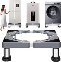 MeYuxg Állítható Rozsdamentes Mosógép Alap 18-21 cm, 40-60 cm Szélesség, Hűtőhöz és Szárítógéphez 1