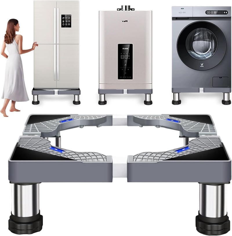 MeYuxg Állítható Rozsdamentes Mosógép Alap 18-21 cm, 40-60 cm Szélesség, Hűtőhöz és Szárítógéphez