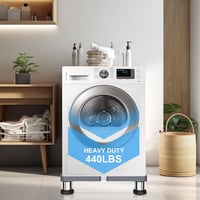 MeYuxg Állítható Rozsdamentes Mosógép Alap 18-21 cm, 40-60 cm Szélesség, Hűtőhöz és Szárítógéphez 6