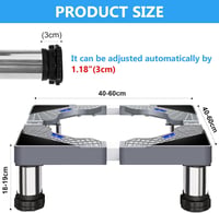 MeYuxg Állítható Rozsdamentes Mosógép Alap 18-21 cm, 40-60 cm Szélesség, Hűtőhöz és Szárítógéphez 2