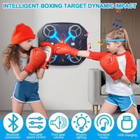 MeYuxg Bluetooth Zenés Boxzsák Fali Edzőgép Kesztyűvel Felnőtteknek és Gyerekeknek 4