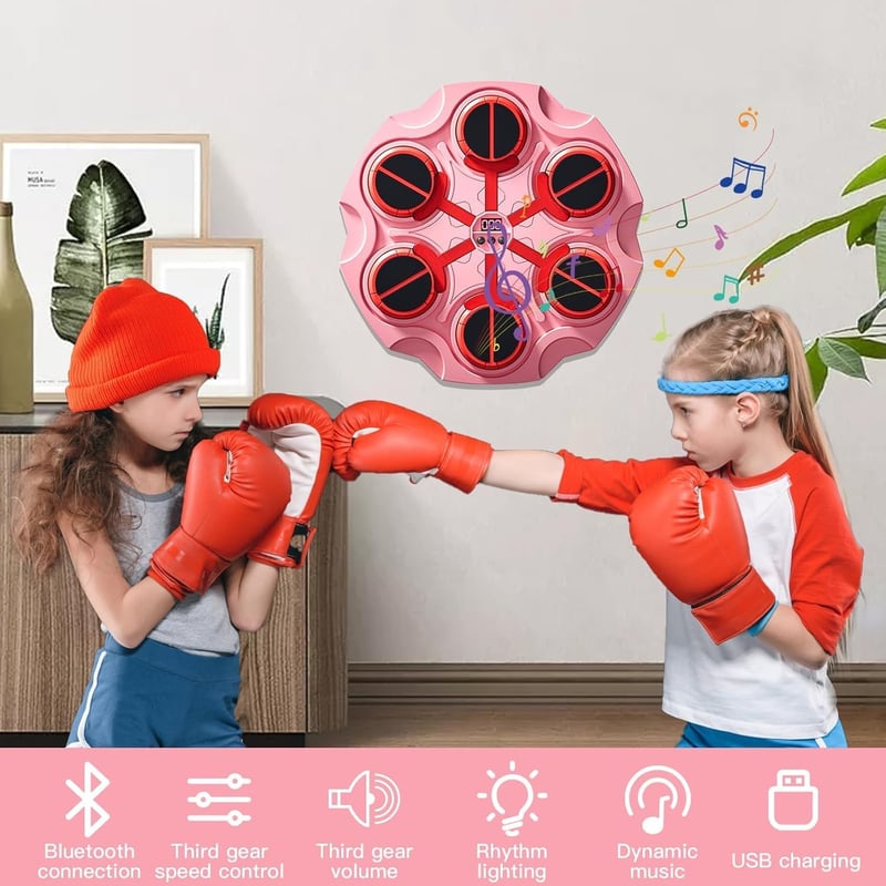 MeYuxg Bluetooth Zenés Boxzsák Fali Falra Szerelhető Boxgépezet Kesztyűvel