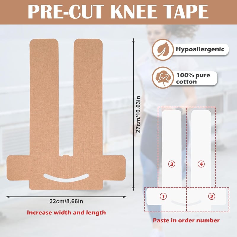 MeYuxg Kineziotape 12 csomag sporthoz és tartós támogatáshoz bőrszínű