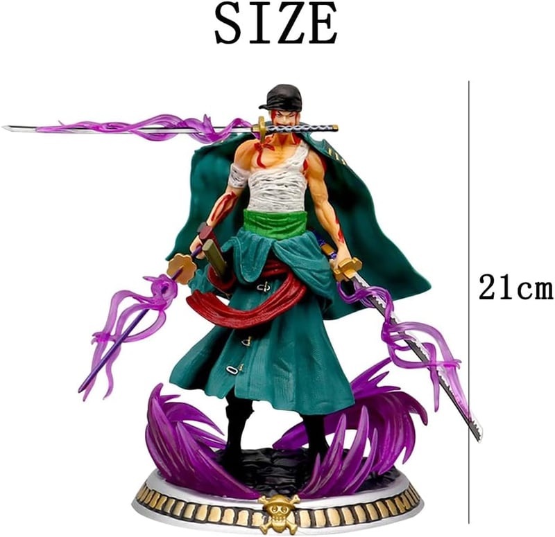 MEZHEN Roronoa Zoro Anime Figura PVC Szobor Gyűjtői Modell Asztali Dekoráció