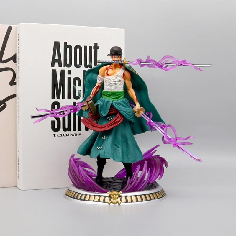 MEZHEN Roronoa Zoro Anime Figura PVC Szobor Gyűjtői Modell Asztali Dekoráció
