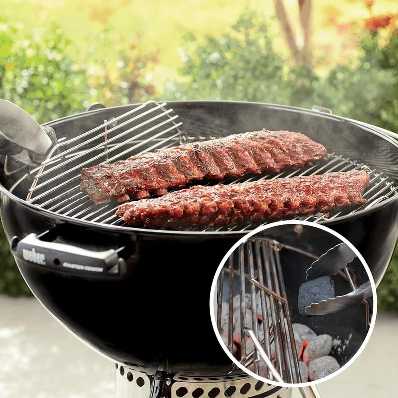 MGiessca 54,6 cm kerek grillrács Weber 57 cm széngrillhez, összecsukható grillrácscsere - 7436 cooking grate