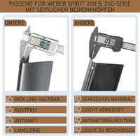 MGiessca 57 cm Flavorizer Bars Weber Spirit gázgrill aroma sín csere - 57x 5,7 x 6CM 6
