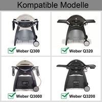 MGiessca Rozsdamentes Acél Égőcső Weber Q300, Q320, Q3000, Q3200 Gázgrillekhez - Égőfej Csere Készlet 404341 57060001 Modellekhez 2