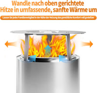 MGiessca Solo Stove Bonfire hőelosztó rozsdamentes acél lábakkal 3