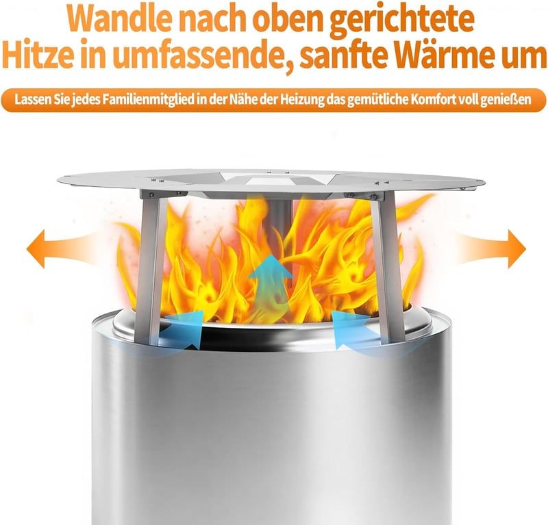 MGiessca Solo Stove Bonfire hőelosztó rozsdamentes acél lábakkal