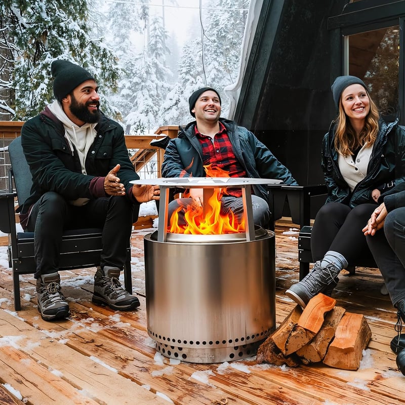MGiessca Solo Stove Bonfire hőelosztó rozsdamentes acél lábakkal