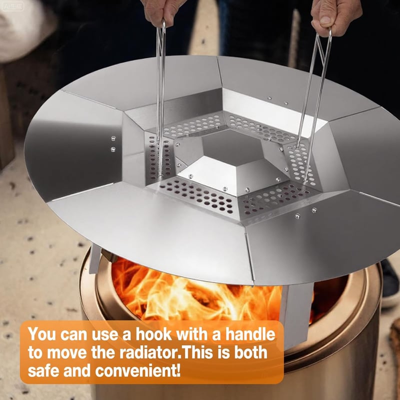 MGiessca Solo Stove Bonfire hőelosztó rozsdamentes acél lábakkal