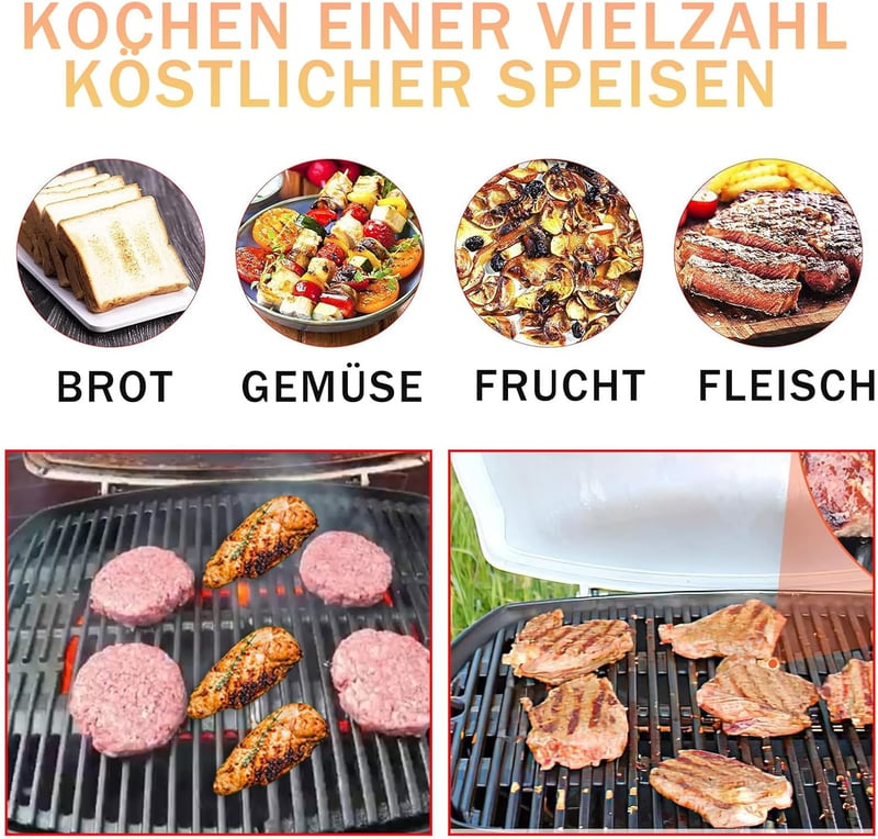MGiessca Weber Q300 Q320 Q3000 grillrács szett, 45x32 cm öntöttvas grillrács csere alkatrész