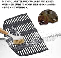 MGiessca Weber Q300 Q320 Q3000 grillrács szett, 45x32 cm öntöttvas grillrács csere alkatrész 7