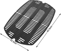 MGiessca Weber Q300 Q320 Q3000 grillrács szett, 45x32 cm öntöttvas grillrács csere alkatrész 3