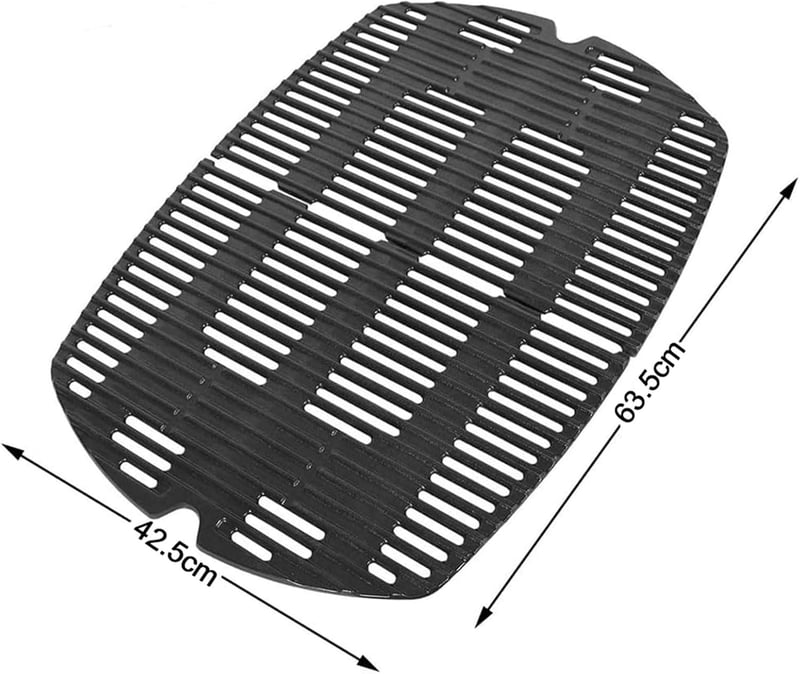 MGiessca Weber Q300 Q320 Q3000 grillrács szett, 45x32 cm öntöttvas grillrács csere alkatrész