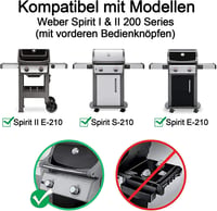 MGiessca Weber Spirit 200/210 égőcsövek, aroma sín és hővédő burner cover szett 2