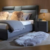 MH MYLUNE HOME valódi báránybőr szőnyeg - szürke - 180x60 cm 5
