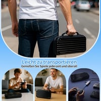 MHYALUDO Nintendo Switch 2 Kompatibilis Bőrönd Stílusú Tok - Vízálló, Ütésálló, Nagy Kapacitású Hordtáska 10 Játékhellyel és Gumi Fogantyúva 5