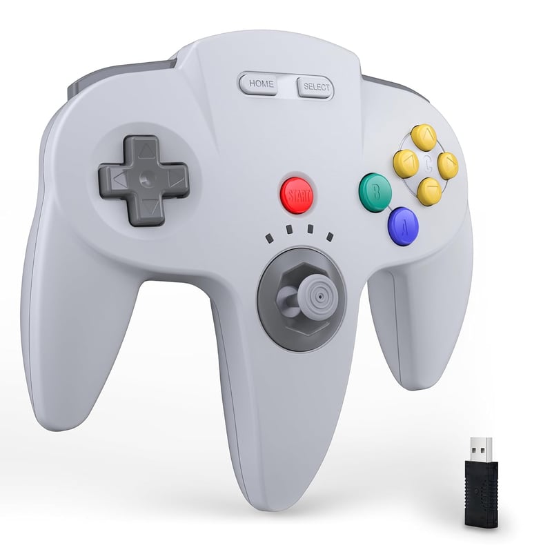 miadore Wireless N64 Kontroller 2,4 GHz USB vevővel PC Mac iOS Switch kompatibilis szürke