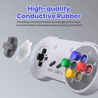 miadore Wireless SNES Kontroller 2.4GHz USB vevővel, Switch/PC/MAC/Raspberry Pi kompatibilis, 2 darab 4