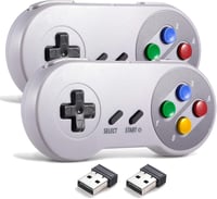 miadore Wireless USB Gamepad 2 db SNES Emulator Vezérlő PC Mac Retropie 1