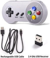 miadore Wireless USB Gamepad 2 db SNES Emulator Vezérlő PC Mac Retropie 6