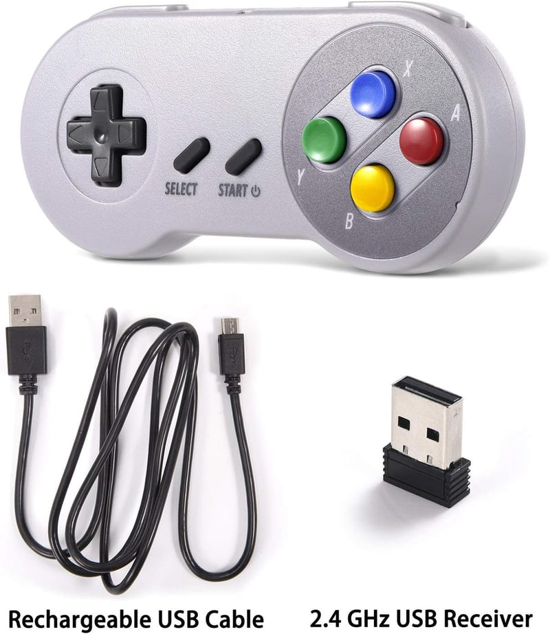 miadore Wireless USB Gamepad 2 db SNES Emulator Vezérlő PC Mac Retropie