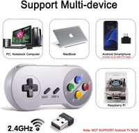 miadore Wireless USB Gamepad 2 db SNES Emulator Vezérlő PC Mac Retropie 2